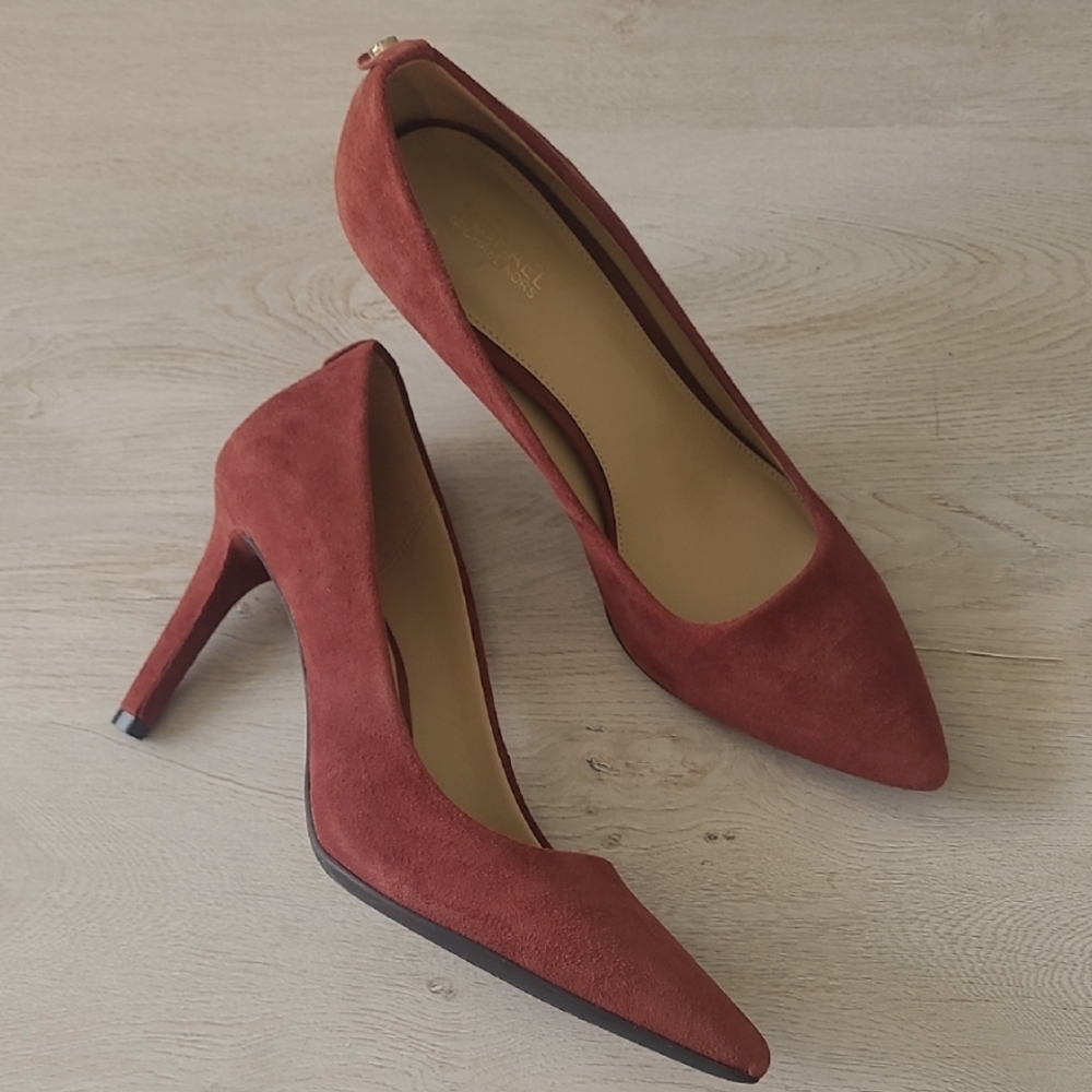 Michael Kors Rust Suede Heels Size 8.5